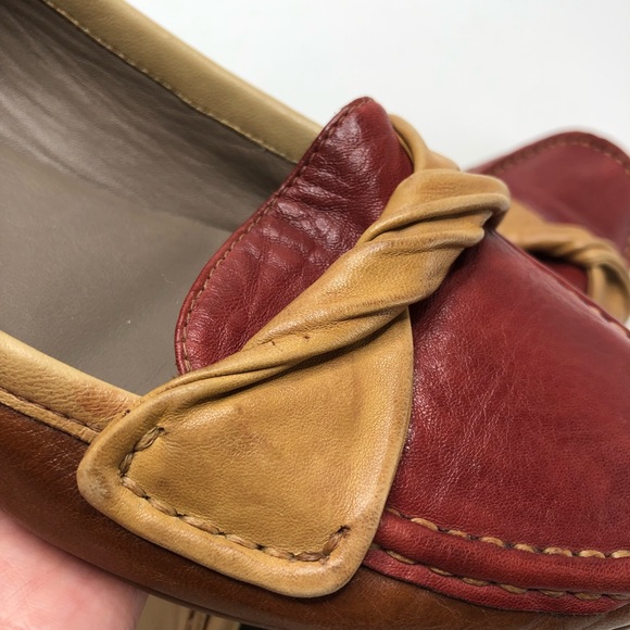 A.Z. Moda Color Block Leather Slip-on Loafer Shoes - Picture 6 of 15